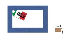 Cornice in legno piatta blu