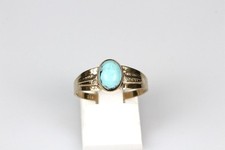Anello 8 Carati Oro Turchese