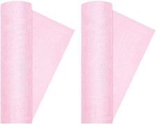 Tovaglia Carta Rotolo Damascata (120Cm X 7M), Rosa Fucsia Pastello (Confezione D