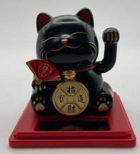 Gattino Nero Saluto Fortuna Cina
