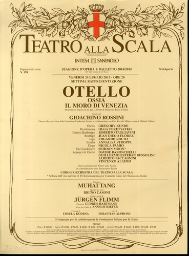 Teatro alla scala - teatro, locandina