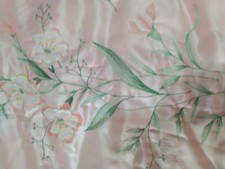 trapunta piumone matrimoniale raso ricamo a mano colore rosa pesca