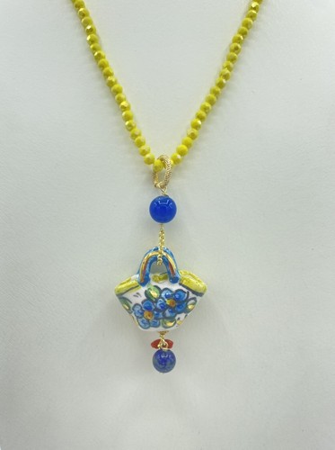 Collana swarovski gialla - in,