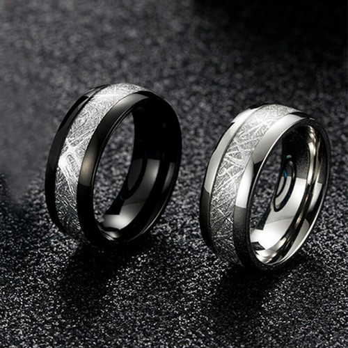 Anello nero per ansia - nero, titanio