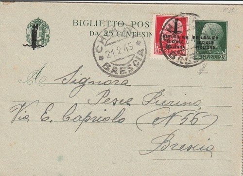 Pregiato biglietto postale - biglietto,