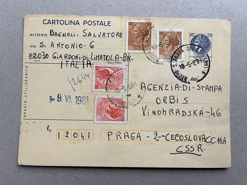 Intero postale italia - q),