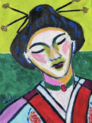 Geisha moderna sogno verde - geisha, moderna-sogno