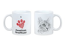 Americano a pelo corto tazza con gatto Ti amo Art-Dog