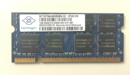Ram sodimm 1gb ddr2 667mhz