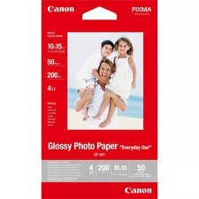 Carta fotografica lucida Canon uso quotidiano 10 x 15 cm (6 x 4 pollici) GP-501 - 50 fogli