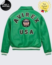 Men Avirex Green Real Bomber