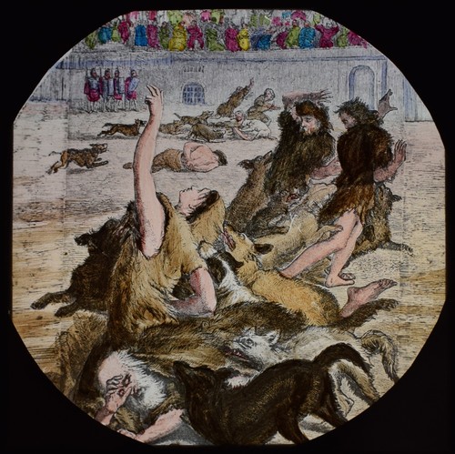 Antique magic lantern slide - antique, a