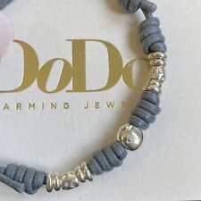 Dodo Pomellato Bracciale Grigio Antracite Argento Pepita Rondelle Granelli Origi