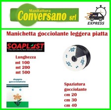MANICHETTA GOCCIOLANTE PIATTA PER IRRIGAZIONE  MTL 100-200-500 Passo 20-30-40cm