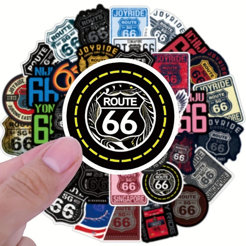 50pz adesivi vintage route - adesivi,