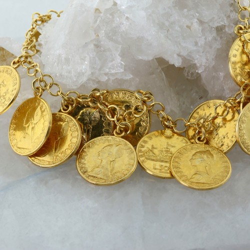 Bracciale con monete vermeil - con,