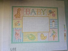 Tela punto ago dipinta a mano