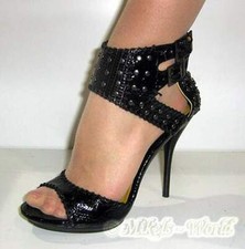 Tacchi Alti - Borchie Gambale Sandalo Col Tacco Alto Dorka Nero