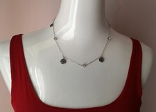 Collana donna  girocollo   acciaio stainless steel albero della vita strass