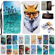 Custodia per Huawei Y6/P30 Lite/P Smart 2019 in pelle verniciata portafoglio pieghevole