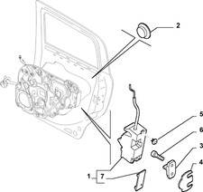 SERRATURA PORTA POST. DESTRA FIAT IDEA LANCIA MUSA 71734840-71751158-51708422