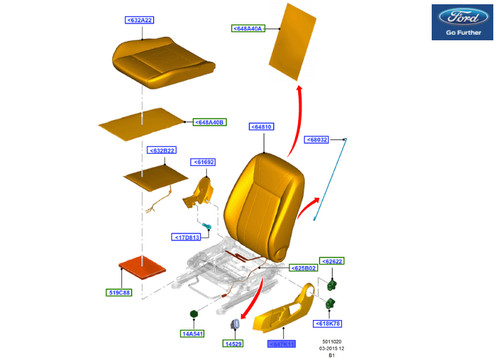 Rivestimento sedile anteriore - rivestimento,