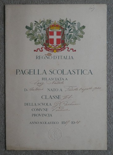 Pagella scolastica regno - pagella,