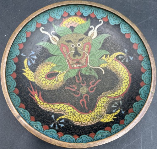 Ciotola drago cloisonne cinese