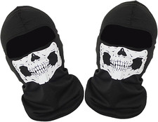 2 Passamontagna per Moto, Scheletro, Maschera per Il Viso Con Teschio, Balaclava