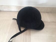Cap da equitazione velluto nero a norma DIN EN 1384:1996 misura 57