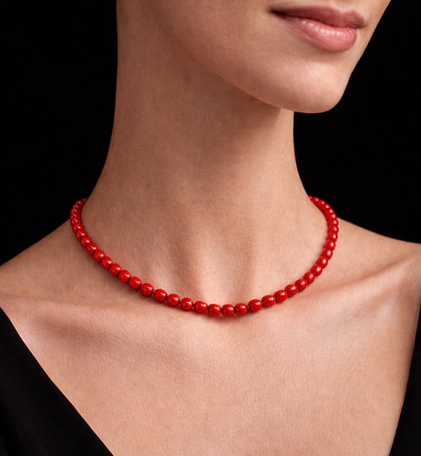 Collana perle corallo - perle, di