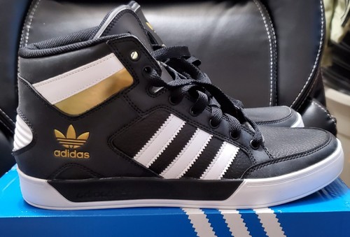 Adidas men black white gold - men's, black/white/gold
