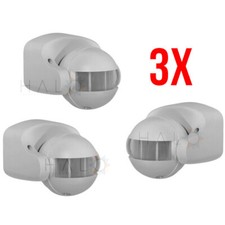 3X SENSORE DI MOVIMENTO CREPUSCOLARE INFRAROSSI 180° PIR RILEVA PRESENZA LUCI