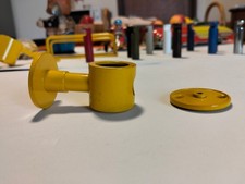 VOLA ORIGINALE SUPPORTO PORTA ROTOLO VINTAGE  ACCESSORI BAGNO GIALLO