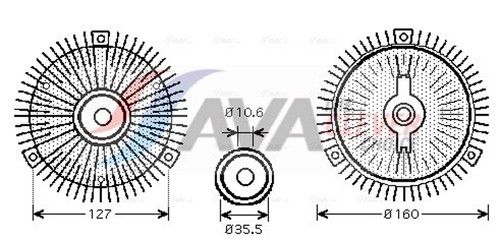 Ventola radiatore frizione ava - ventola,