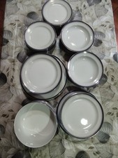 PORCELLANA RICHARD GINORI SERVIZIO PIATTI 45 PEZZI DECORO ARGENTO e BLU 