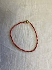 collana da donna in perle, lavorazione artigianale, colore rosso