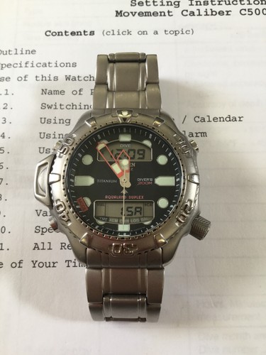 Citizen titanio aquaplaned