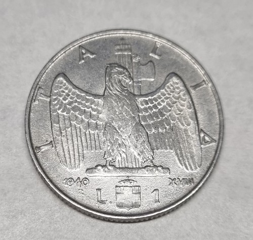 Moneta lire 1940 vittorio - moneta,