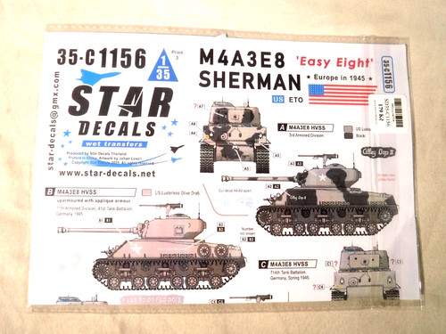 Decalcomanie stella us - decalcomanie, 1/35
