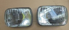 COPPIA FARI FANALI  FIAT 126 127 128 HEADLIGHT LENS OPTIQUE LAMP