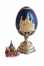 Copia Uovo Fabergé Blu Con La