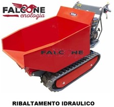 DUMPER CINGOLATO RIBALTAMENTO IDRAULICO 500 KG MOTOCARRIOLA PROFESSIONALE