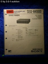Manuale Di Servizio Sony SEQ H4900 Equalizzatore Grafico (#1547)