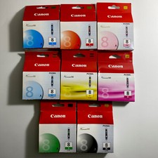 Confezione multipla inchiostro originale Canon CLI-8 (8 colori) per PIXMA Pro9000, Pro9000 Mark II