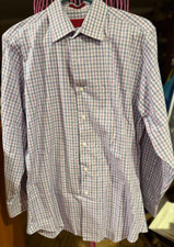 Bergamo New York camicia uomo media con bottoni manica lunga tasca casual