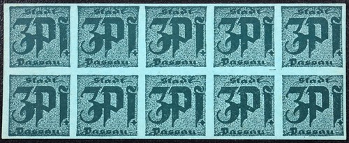 Passau circa 1920 10x3 pfennig - passau,