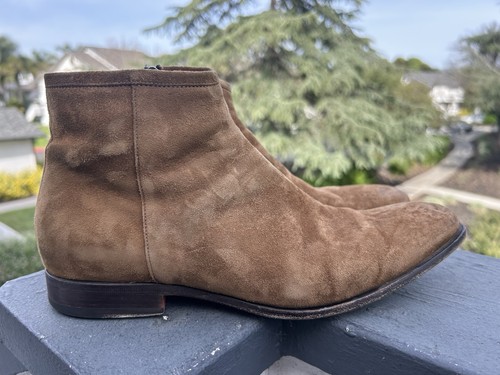 Santoni brown suede - santoni, ankle