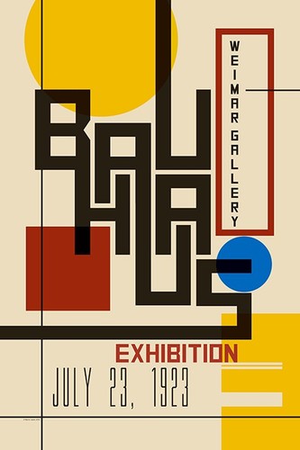 Stampa arte bauhaus firmata - d'arte,
