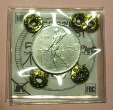  50 LIRE 1959 VULCANO SPL (2) RARA SIGILLATA OBLO'      COMPRA SUBITO